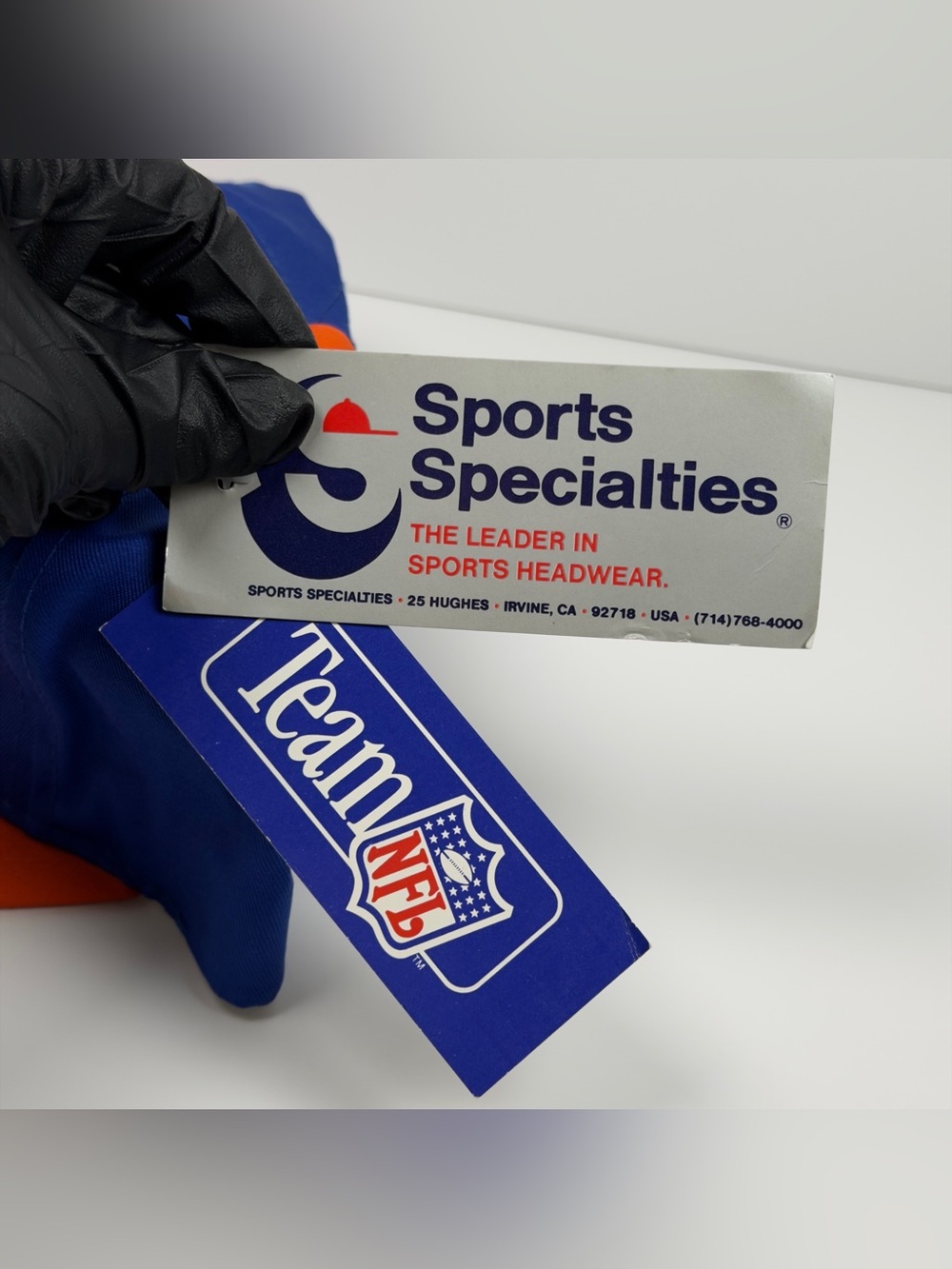 Vtg Denver Broncos Sports Specialties Snapback Hat 90s The Twill Script NWT Blue - Picture 11 of 12
